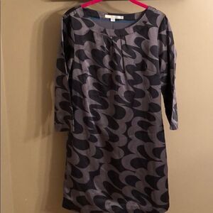 Gorgeous Boden Shift Dress Charcoal Grey/Silver